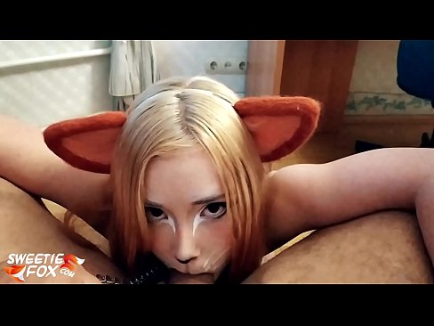 ❤️ Kitsune د هغې په خوله کې ډیک او کم تیر کړ ️❌  ️❤